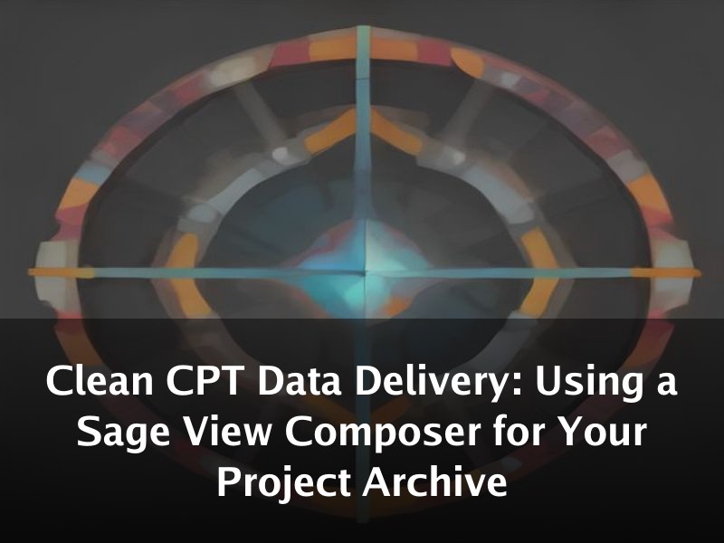Clean CPT Data Delivery: Using a Sage View Composer for Your Project Archive