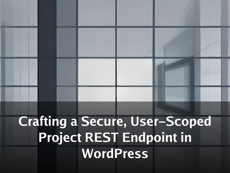 Crafting a Secure, User-Scoped Project REST Endpoint in WordPress