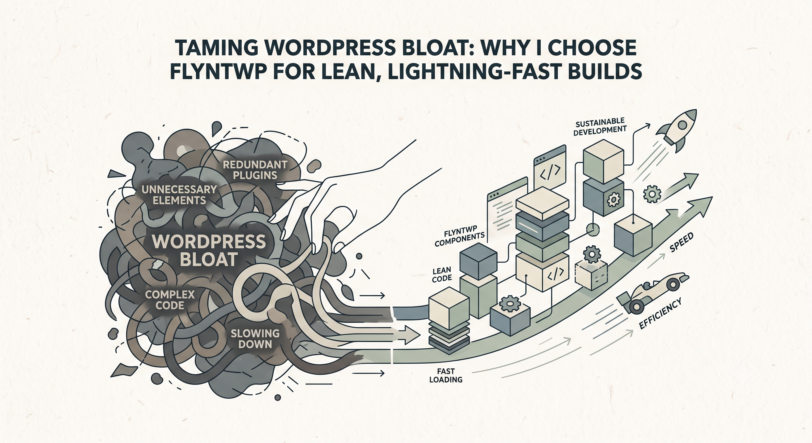 Taming WordPress Bloat: Why I Choose FlyntWP for Lean, Lightning-Fast Builds