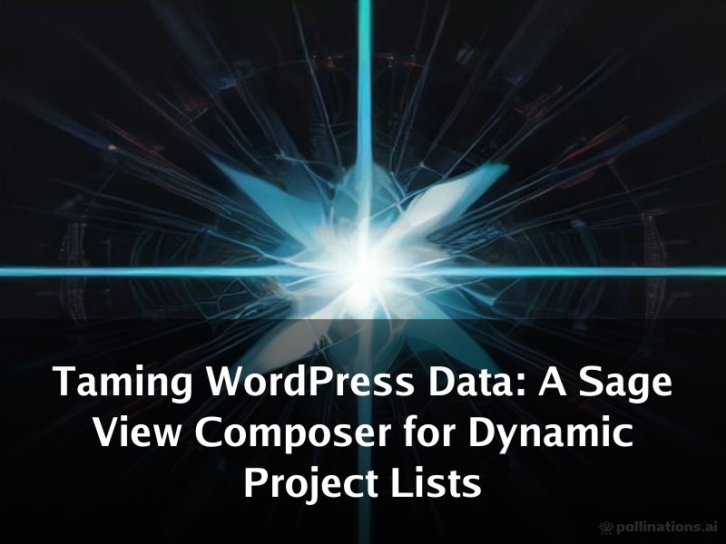 Taming WordPress Data: A Sage View Composer for Dynamic Project Lists