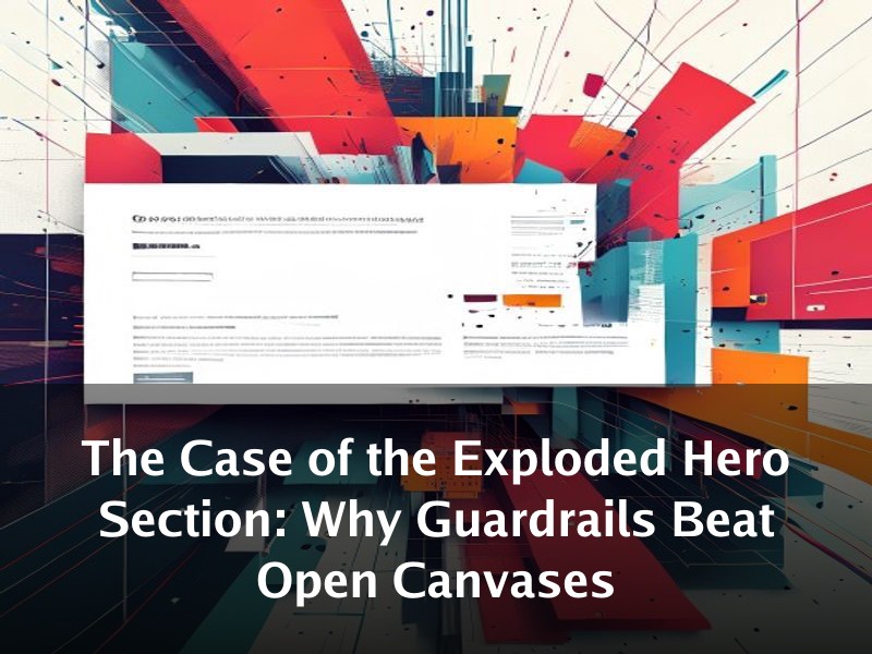 The Case of the Exploded Hero Section: Why Guardrails Beat Open Canvases