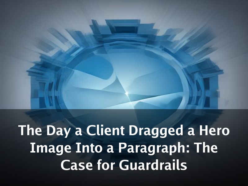The Day a Client Dragged a Hero Image Into a Paragraph: The Case for Guardrails