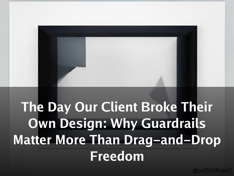 The Day Our Client Broke Their Own Design: Why Guardrails Matter More Than Drag-and-Drop Freedom