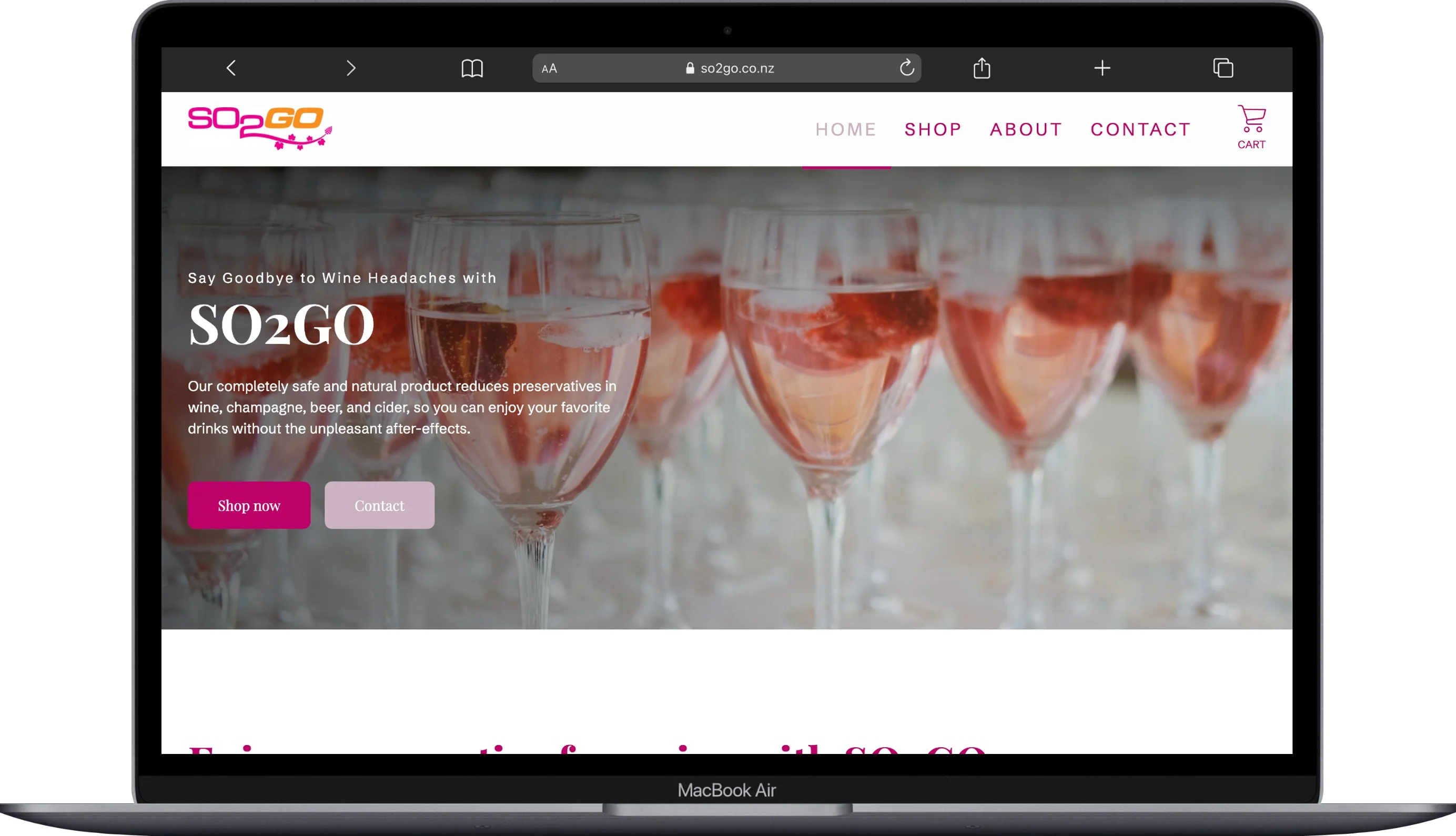 SO2GO Macbook Mockup