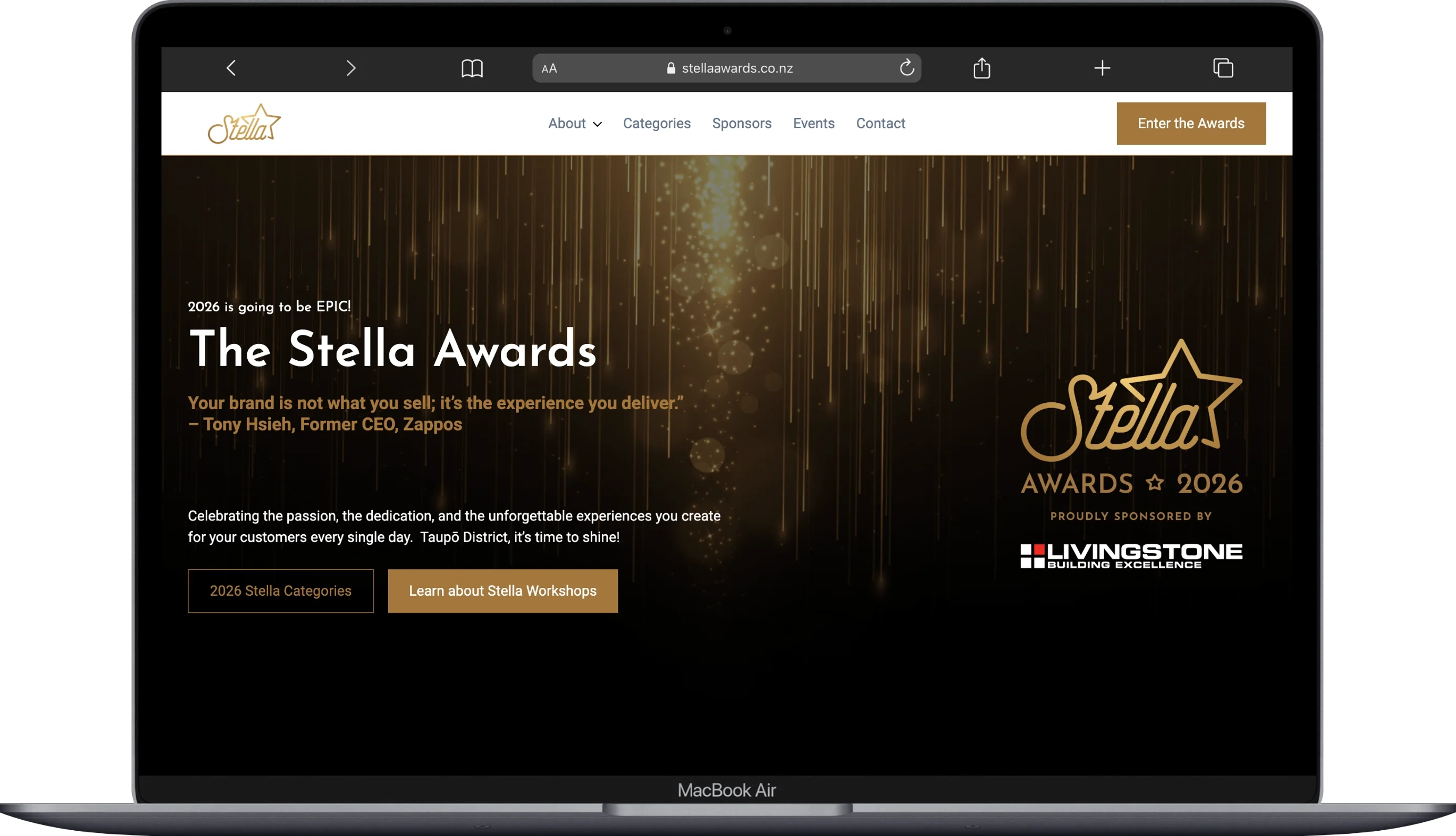 Stella Awards Macbook Mockup