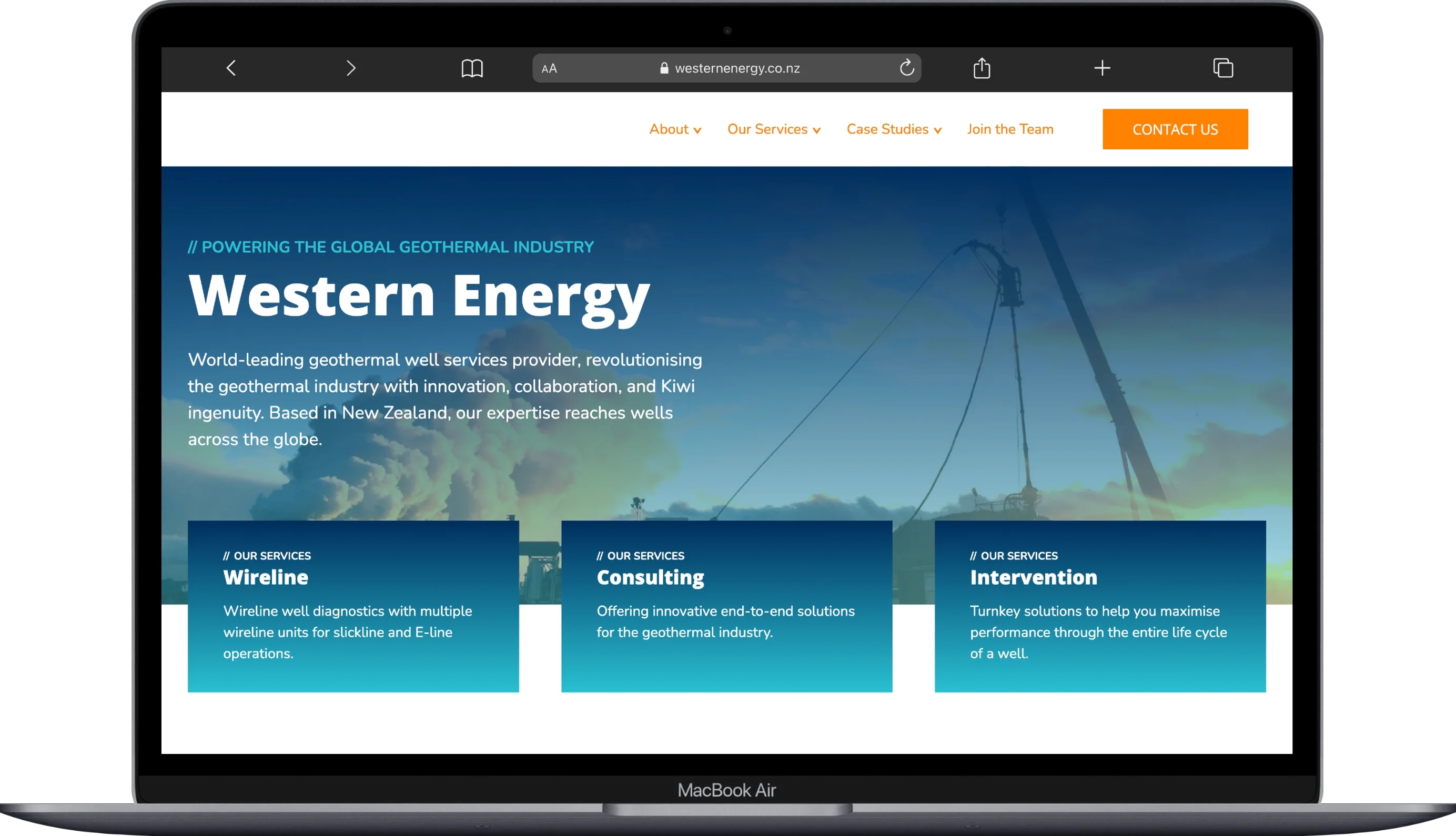 Western Energy Macbook Mockup