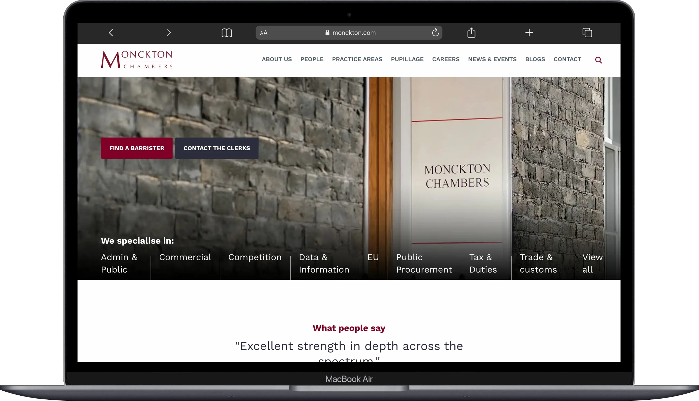 Monckton Chambers Macbook Mockup